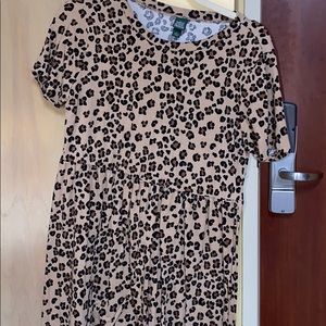 Cheetah Print T-Shirt Dress